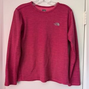 Girls North Face pink long sleeve top. Size XL(18)